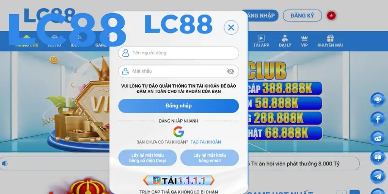 Chi tiết các bước đăng nhập LC88 cho người mới